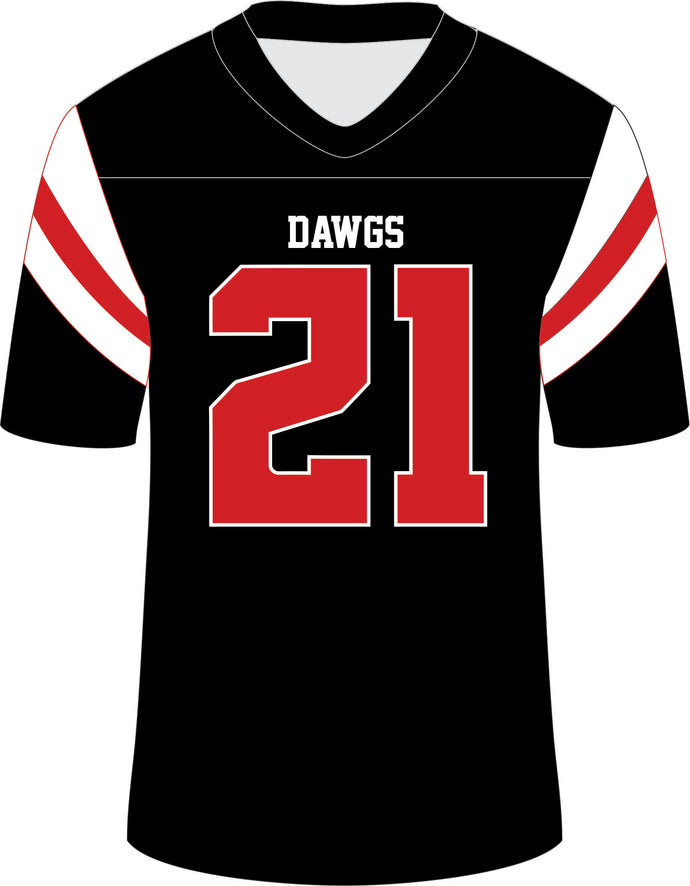 2023 Bulldogs Football Design on Ladies Black Replica Jersey